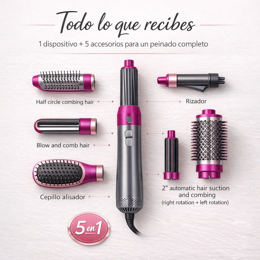 BellaAura AirStyler PRO 5X™ - Tu Cabello Listo en 10 Minutos o Menos